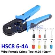 HSC8 6-4A Wire Ferrule Crimp Tool - Square Crimp 0.25-10mm2 AWG23-7