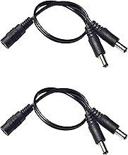 DC Y 5.5mm x 2.1mm Splitter Cable 1 Female to 2 Male DC Power Extension Adapter Cable for Surveillan