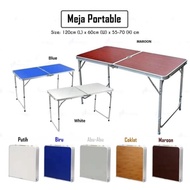 MEJA LIPAT PORTABLE KOPER TRAVEL SERBAGUNA HPL ALUMINIUM KUAT KOKOH