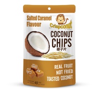 มะพร้าวแก้วอบกรอบ Crispconut Coconut chips (รสคาราเมล) อร่อย กรอบ