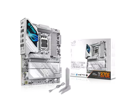 ASUS ROG STRIX X870E-A GAMING WIFI7 NEO, AMD ATX motherboard, 16+2+2 power stages, DDR5 slots, four 