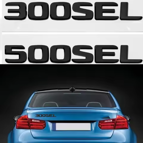 Sticker ABS Plastic 300SEL 500SEL Trunk Rear Logo Badge Emblem Sticker For Mercedes Benz S Class W12