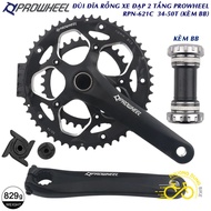 PROWHEEL RPN-621C 34-50T 2-Stage Bicycle Empty Disc Crank (Includes Screw BB)
