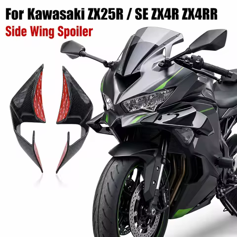 Kawasaki ZX25R Motorcycle Motorcycle Front Aerodynamic Fixed Wing Spoiler Fairing Kit Compatible Wit