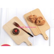 Natural Wood Pizza Square Board Pizza Paddle Pizza Server Wooden Pizza Board with Handle