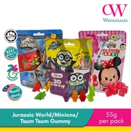 3D Gummy Jurassic World Minions Tsum Tsum Gummy Cube 55g