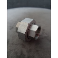 Stainless Steel Union Patente SIZE (1/4 - 3/4) screw type by acrotools