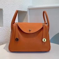 Hermes Lindy 30 橙色金扣