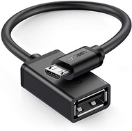 UGREEN OTGケーブル USBホスト変換アダプタ micro USB オス-USB A メス 12cm ブラック