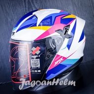 Jpx Helmet NOVA X V2 N8 MOTIF | Broken WHITE | Nova-x DOUBLE VISOR