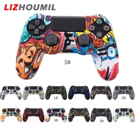 LIZHOUMIL Camouflage Case Graffiti Studded Dots Silicone Rubber Gel Skin for Sony PS4 Slim/Pro Controller Cover Case for Dualshock4