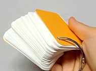 [HCM]1000 thẻ flashcard trắng bo góc 4x7 cm tặng kèm 10 khoen - Flashcard Phan Liên