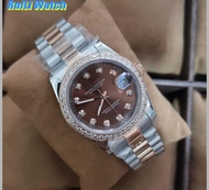 39mm/39mm diamond encrusted watch log model mens womens casual fashion watch for seiko mod