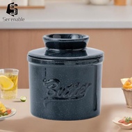 Serenable Butter Crock with Lid Decorative Butter Dish for Household Restaurant Dining