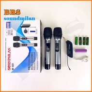 ไมค์ลอย ไมโครโฟน ไมค์ microphone Soundmilan รุ่น M-621  ไมค์ลอยคู่ คลื่น UHF รับสัญญาณได้ไกลกว่า 50 