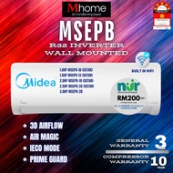 [RM 200 REBATE NUR] Midea Inverter 5 Bintang Penyaman Udara Aircond R32 (MSEPB-CRFN8) – 1.0HP / 1.5H