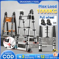 Telescopic Ladder Foldable Aluminum Heavy Duty Home portable step ladder Max 8.1m anti slip