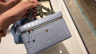 Brand new Chanel 26A LP 盒子包 鱷魚壓紋  粉藍 baby blue