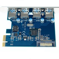 ₪ PCIE TO 4 Port USB 3.0 PCI-e Adapter PCI Express USB 3.0 4 port HUB 5.0Gbps 19Pin FL1100 chipset S