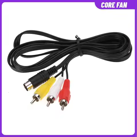Audio Video AV Wire Cable 3RCA Cord 9 Pin To RCA Connection Cord AV Connection Adapter Wire for Gene