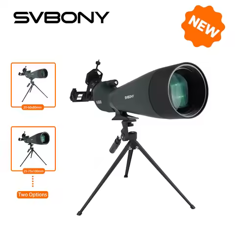 Svbony SV28A Spotting Scopes 25-75x100/20-60x80 FMC Perfect for Beginners in Archery, for Wildlife W