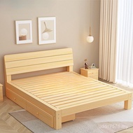 Simple 1.5m Bed Frame Pine 1m Double Bed 2 Single Rental Room CQR9