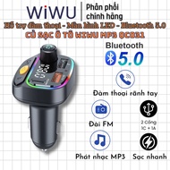 Bluetooth v5.0 car charger WIWU QC031 38W PD TypeC + USB QC3.0, PPS, MP3 FM Player with 7-color LED 