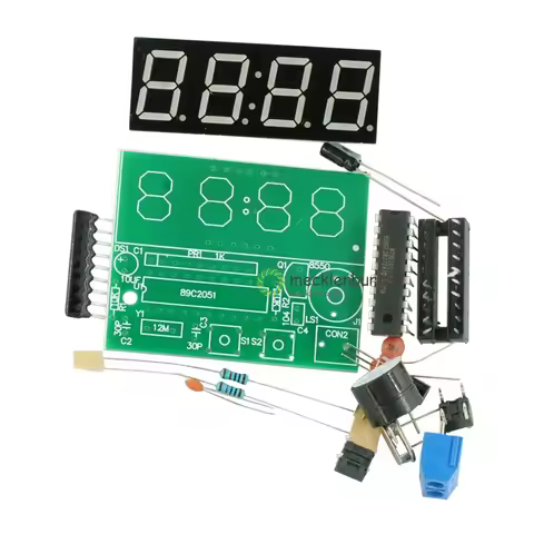 0.56 inch AT89C2051 digital LED display 4 bits electronic digital clock Production Suite DIY Kit 4 d