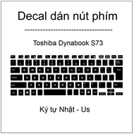 Key button Decal for Toshiba Dynabook S73