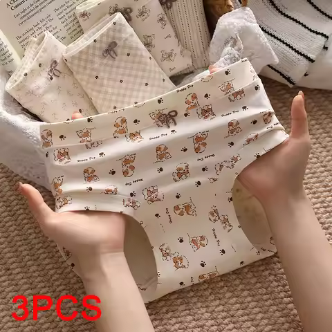 Seamless Panties for Underpants Women Underwear Lady Fashion Women's Cotton Briefs Cartoon Women's P