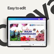 CANVA Template Banner/Poster Bulan Kebangsaan (Template Canva/ Boleh Edit)