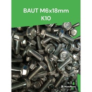 Universal 10-key M6x18mm FLANGE Bolt