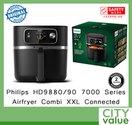 Philips HD9880 Airfryer Combi XXL Connected. HD9880/90 7000 Series. Rapid CombiAir. Food Thermometer. Safety Mark Approved. 2 Year Warranty.