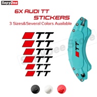Car Brake Caliper Decals For Audi TT Emblem Stickers High Heat Resistant Vinyl Fit Audi TT Coupe Roa