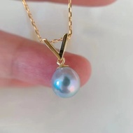 天然海水珍珠 真多麻 akoya 吊墜 贈項鏈