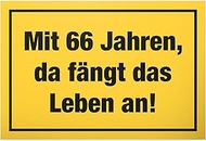 DankeDir! With 66 Years - 30 x 20 cm Sign - 66 Years Gift Birthday Gift 66s Men & Women 66th Birthda