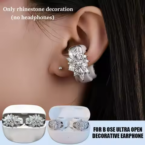 1 Pair Exquisite Wireless Bluetooth Headphones Zircon Diamond Earclip Decoration For Bose Ultra Open