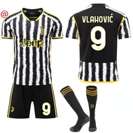 2324 Juventus Home Kit No. 7 Chiesa No. 9 Vlahović Soccer Jersey No. 10 Pogba Large Quantity Availab