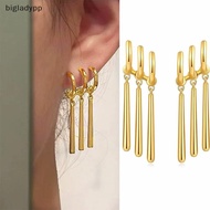1Pair One Piece Zoro Anime Earrings Women Men Cosplay Piercing Jewelry Fashion Fake Triple Dangle Lo