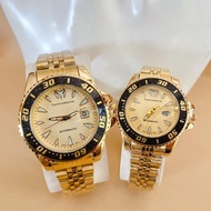 Technomarine  couple WatchWaterproof Sports Stainless Steel Gold Business  Multifunction Calendar