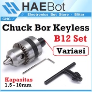 [HAEBOT] Drill Chuck Multi Keyless Drill B12 1.5-10mm Set Shaft 5 8 10 mm DC Mini Grinder Hand Grind