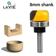 (Hot) LAVIE 1pc 8mm Shank 1-1/8 Diameter Bowl Tray Router Bit Round Nose Milling Cutter with Bearing