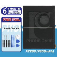 Battery Bateri A2288 For PAD AIR 4 A2324 A2072 A2316 / PAD AIR 5 A2589 A2591 (7606 mAh)