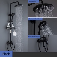 Shower Head 4 In 1 Shower Set Hot And Cold Black Shower With Bidet Spray Set For Bathroom