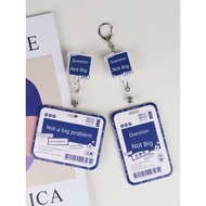 lanyard card lanyard card holder Ins Style Text Questions Not Big Work Brand Horizontal Card Holder