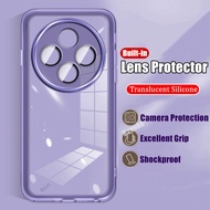 For Xiaomi Redmi 14C 5G 2411DRN47I Phone Case with Pre-installed Lens Protector Semi Clear Anti-yell