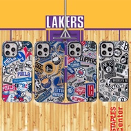 Phone Case iP11 Pro Max X XS MAX XR NBA Basketball Team Pattern Casing iP12 Pro Max 12 Mini Soft