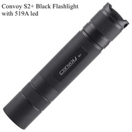 Original Convoy S2+ Black Flashlight with 519A LED R9080 CRI 5A 12 Groups Buck Camping Hiking Light