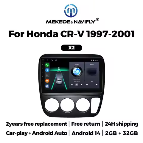 For Honda CRV CR-V 3 1997-2001 CarPlay Android AUTO Car Multimedia Players GPS Navigation Radio Ster