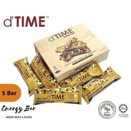 d'TIME Energy Bar Original Mixed Nuts  30g x 5 Bars // Meal replacement // Weight Management